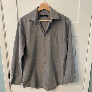 Modern People Men's Slim Fit Dress Shirt - Gray - Size Small, 14-14 1/2, 32/33
